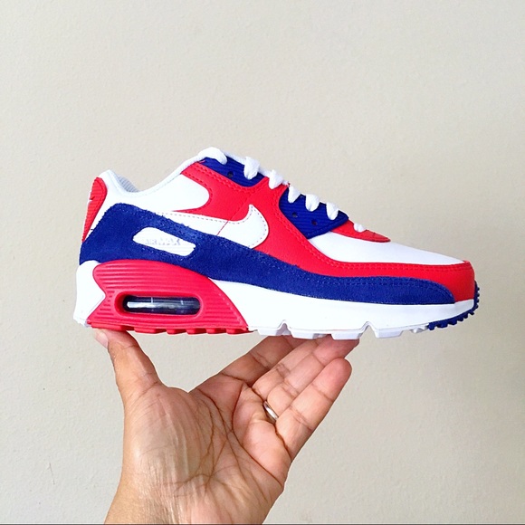Nike Air Max 90 Red white and blue Sneakers - Picture 1 of 7